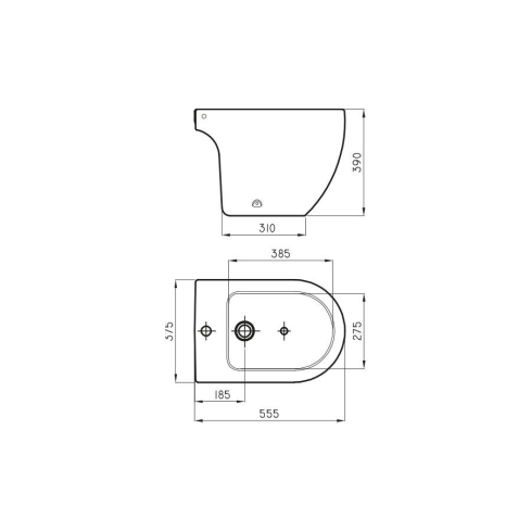 Bidet Fontana (1 agujero) - Verde Oliva