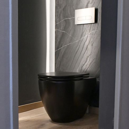Tapa asiento inodoro Fontana (MDF) - Negro Satinado