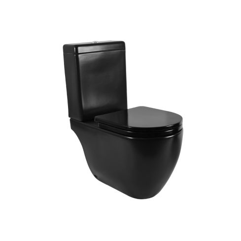 Inodoro largo Fontana - Negro Satinado