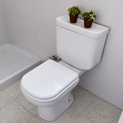 Tapa asiento inodoro Espacio Bari (HDF) - Herraje Plástico