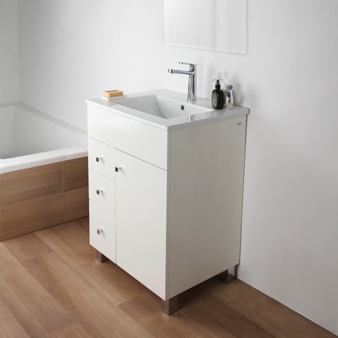 Mueble Cadria 60 cm - Blanco - 1 puerta 3 cajones
